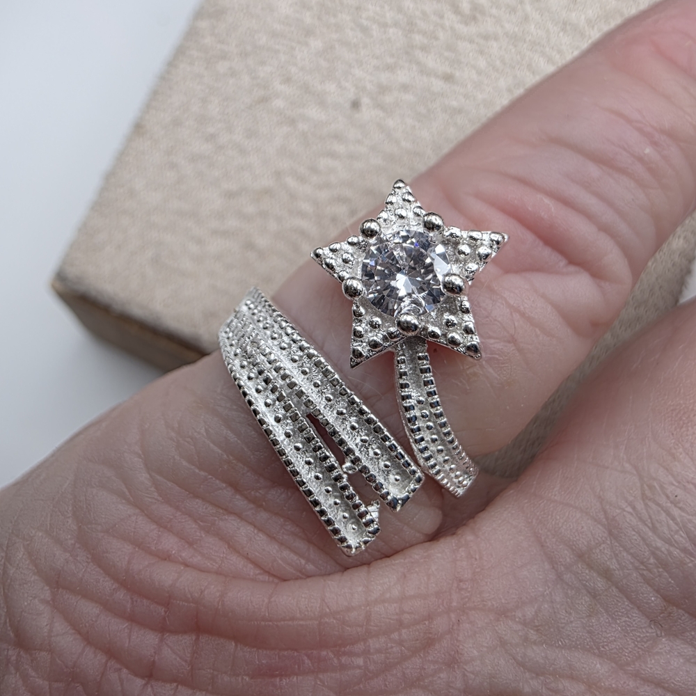 Sterling Silver Star Ring (1257)